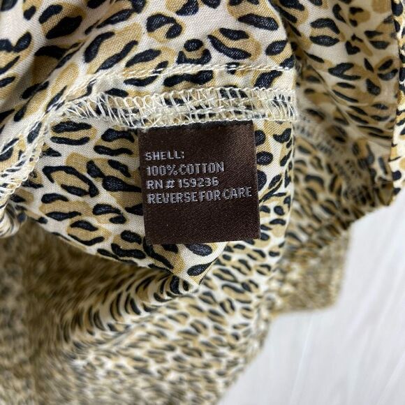 J. McLaughlin Womens Multicolor Leopard Print Long Sleeve Button Up Shirt Medium - Picture 4 of 6